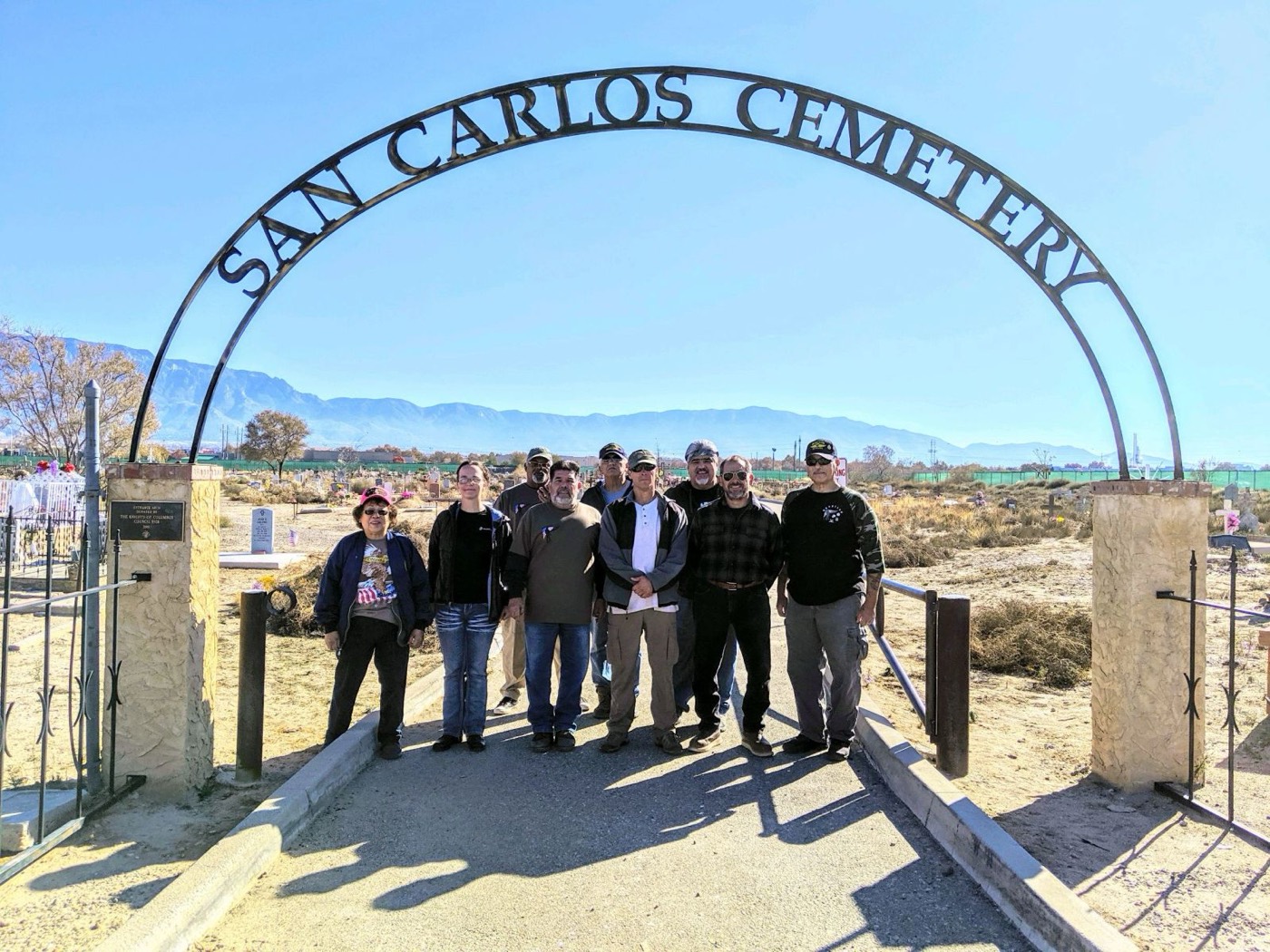 WSW members at the San Carlos Cemetery gate